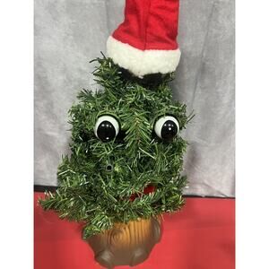 1996 Gemmy 16" DOUGLAS FIR Talking Singing Animated CHRISTMAS TREE Works -READ